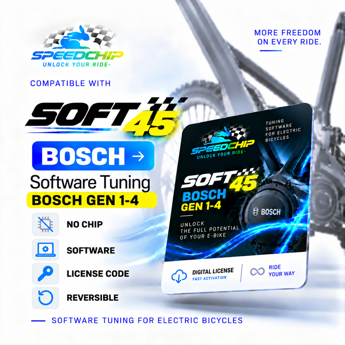 BOSCH Gen 1-4 SOFT 45km/h EN/FR SPECIAL PRICE!!! Zdalne programowanie  Tuning-  bez kolejek w 5 minut!